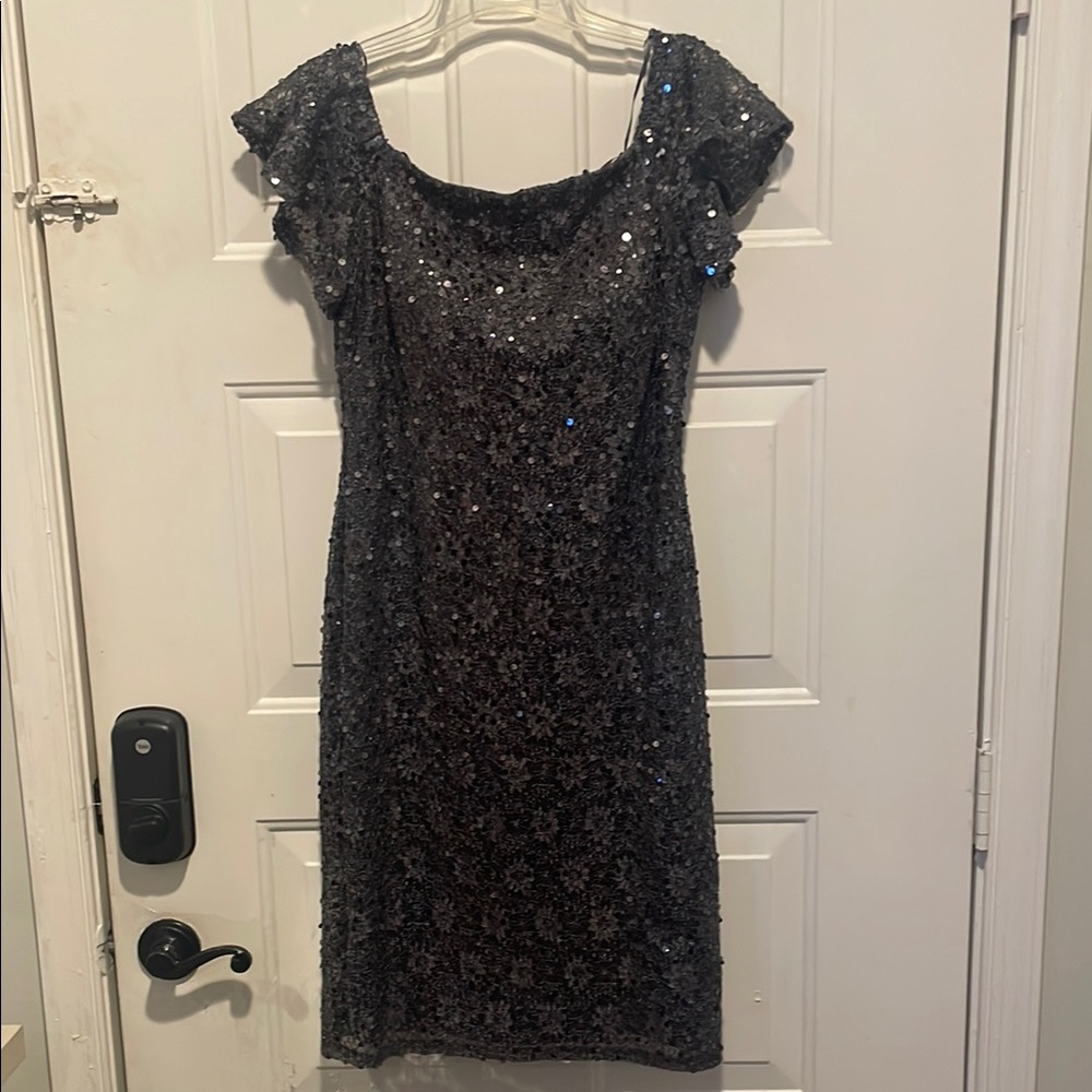 Elegant Black Sequin Dress